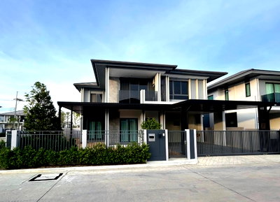 Houses for sale : Patta Element Project, Takhian Tia, Bang Lamung detached house, ready to decorate, including home equipment.