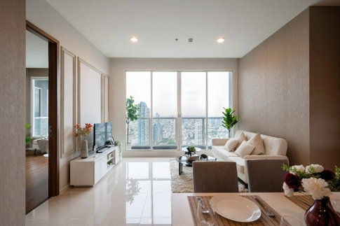LTHC11649-Menam Residences FOR SALE Size 88.89 sqm. 2 beds 2 baths Near BTS Saphan Taksin Station ONLY 13.9 MB