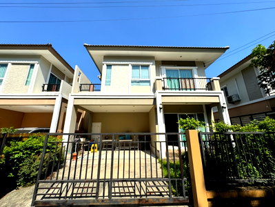 บ้านเดี่ยว นนทบุรี : ขายบ้านแฝดอารมณ์บ้านเดี่ยว โครงการหมู่บ้านภัสสร ไพร์ด ปิ่นเกล้า วงแหวน 38.5 ตร.ว.