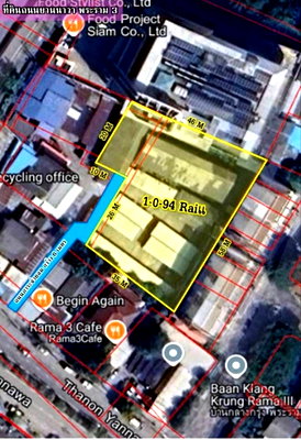 Land for sale Chan Road : LTHC11687 - Land FOR SALE at RAMA3 Size 494 sqw. Near Yan Nawa road ONLY 123.5 MB