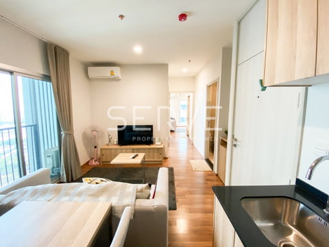  🔥28K/Mo ห้องมุม 2นอน ไซส์ใหญ่ ชั้นสูงสุด ราคาดีมาก เฟอร์จัดเต็ม พร้อมอยู่ ทำเลดีมาก ติด MRT ศูนย์วัฒนธรรมฯ 80 ม. @ Noble Revolve Ratchada 2