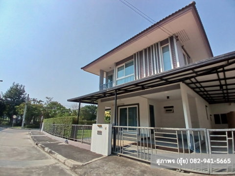 บ้านเดี่ยว Habitia Shine หลังมุม 74 ตรว. พท.ใช้สอยเยอะ บริเวณรอบบ้านกว้างขว้าง