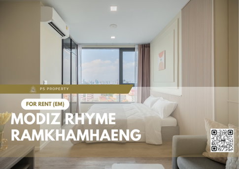 ให้เช่า 🔥 Modiz Rhyme Ramkhamhaeng 🔥 ใกล้ MRT เพียง 80 เมตร เฟอร์นิเจอร์ และ เครื่องใช้ไฟฟ้าครบ