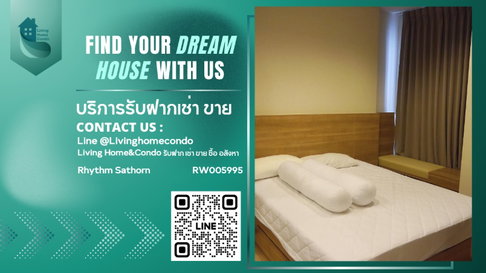 For rent Rhythm Sathorn ห้องแต่งสวย วิวเมือง เฟอร์นิเจอร์ครบ พร้อมเข้าอยู่ LH-RW005995