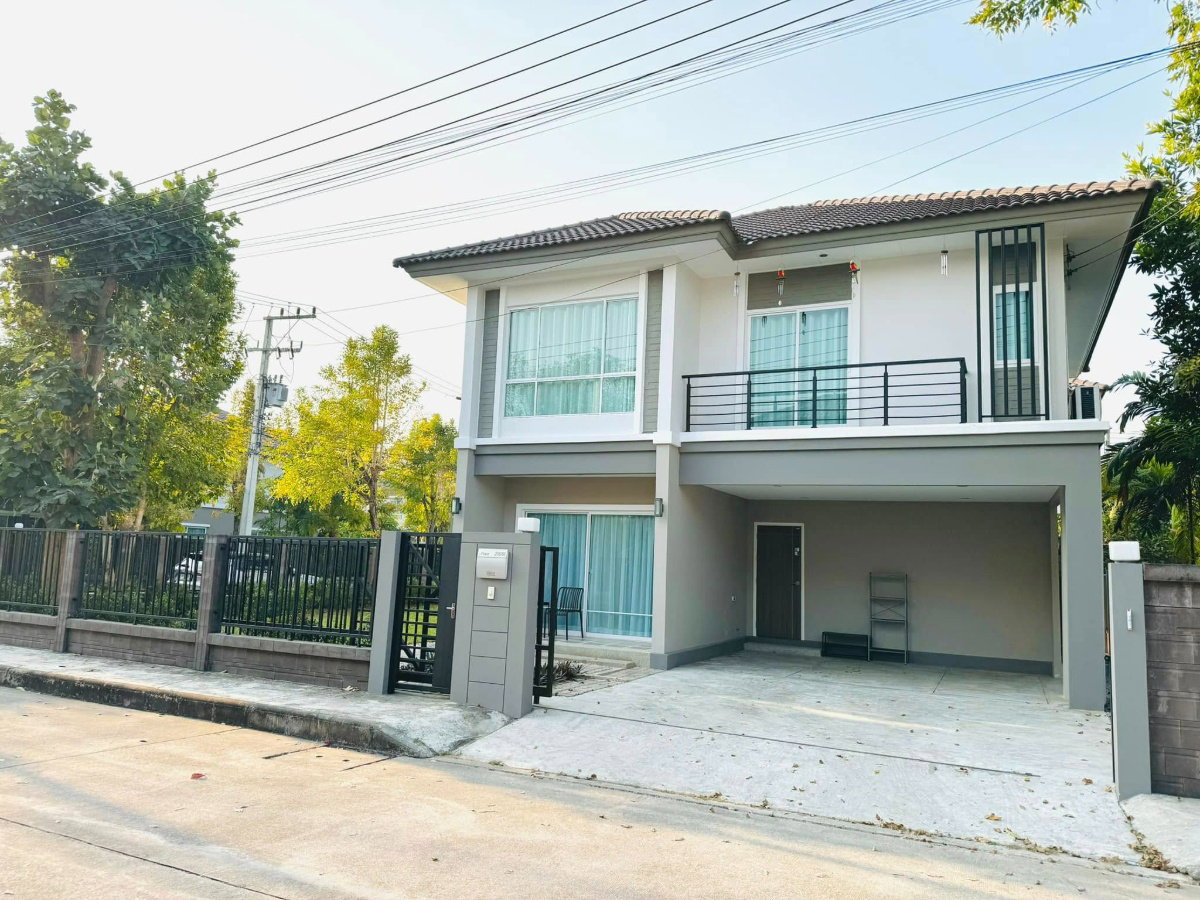 picture house for rent, corner plot, has a lawn, fully furnished, San Kamphaeng zone. (RW006016) - 12/30