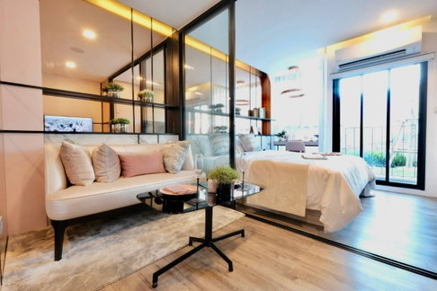 ขายคอนโด Atmoz รัชดา - ห้วยขวาง  บรรยากาศรีสอร์ท ใกล้ MRT และทางด่วน อาคาร B ชั้น 8  1ห้องนอน 22.04 ตร.ม. ตกแต่งพร้อมอยู่ ราคา  2.99 ลบ.*