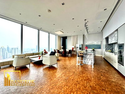 คอนโดให้เช่า :  The Ritz Carlton - 3 Bedroom Penthouse Condo For Rent in Sathorn - BR17168CD
