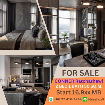 For SALE CONNER Ratchathewi 2Bed 2Bath 69sqm Brand New Ready to Move Condo Near BTS Ratchathewi Pratunam Siam Paragon MBK