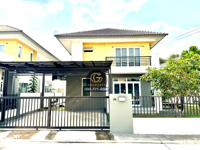 Houses for rent Chonburi : 🏡For rent: corner house, 3 bedrooms, 3 bathrooms, Magnolia Village📍Sriracha, near J-park
