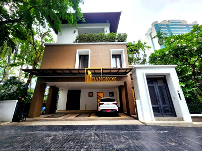 Houses for rent DONKI Mall Thonglor   :  Baan Sukhumvit 18 - Stunning 4 Bed House Pool Villas For Rent BR7972SH