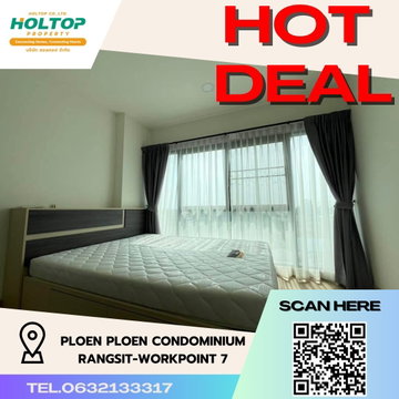 #R3185 For rent Ploen Ploen Condominium Rangsit-Workpoint 7