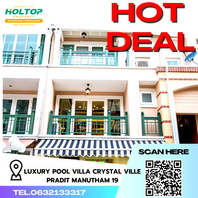 Townhouses for rent Bangkok : #R3304 For rent  Luxury Pool Villa Crystal Ville Pradit Manutham 19