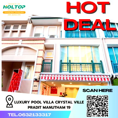 Townhouses for rent : #R3302 For rent  Luxury Pool Villa Crystal Ville Pradit Manutham 19