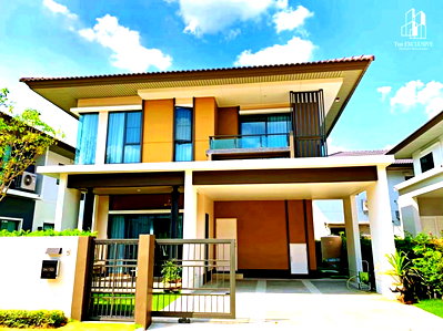 Houses for rent : For Rent: Single House in Burasiri Ratchaphruek Village, located on Highway 345. Brand New, Ready to Move In