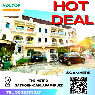 Townhouses for rent Thonburi Vocational College : #S3420 For Rent The Metro Sathorn-Kanlapaphruk