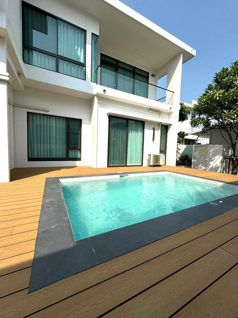Houses for rent : For rent, Manthana Km 15, pool villa, very beautiful, good atmosphere, pool villa