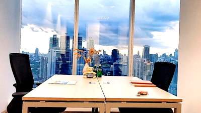 Office for rent Srinakharinwirot University Prasanmit Campus : Serviced office for rent at Bhiraj Tower, EmQuartier, featuring a high-floor location with city views in the center of Phrom Phong.