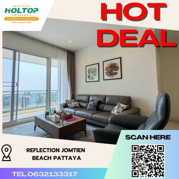Owner  post  เจ้าของขายเอง คอนโด Reflection Jomtien Beach Pattaya    รีเฟลคชั่น จอมเทียนบีช พัทยา  รูปแบบห้อง 2 ห้องนอน 2 ห้องน้ำ 