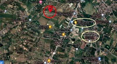 ที่ดิน สำนักงานขนส่งจังหวัดเชียงใหม่ :  ขายที่ดินเปล่า 13 ไร่ 3 งาน 73 ตรว. โฉนด 2 แปลง เป็นสี่เหลี่ยมผืนผ้า ตำบล น้ำแพร่ อำเภอ หางดง จังหวัด เชียงใหม่ 