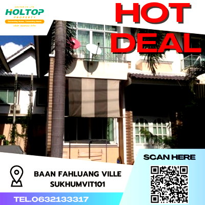 Townhouses for rent Bangkok : #S3507  For Rent Fahluang Ville Sukhumvit 101