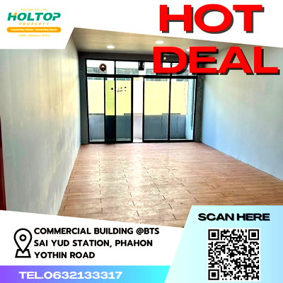 Shophouses for rent หลักสี่พลาซ่า : #Z031 Commercial building for rent @BTS Sai Yud Station, Phahon Yothin Road