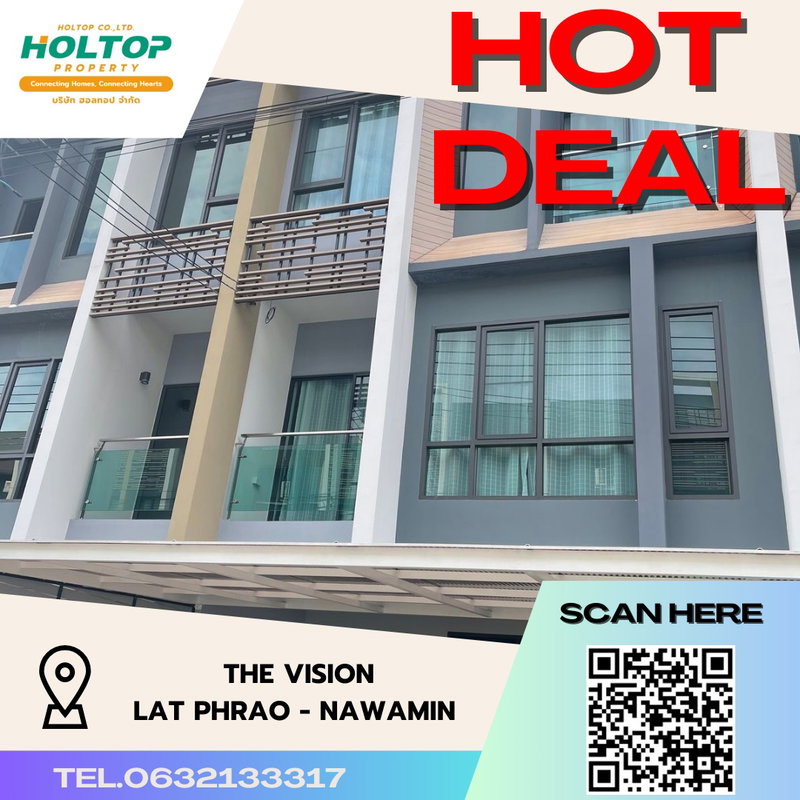 Townhouses for rent : #S3610 For Rent The Vision Ladprao-Nawamin