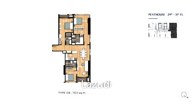 Condos for sale : 3 Beds 3 Baths 112 SQ.M. The Crown Residences