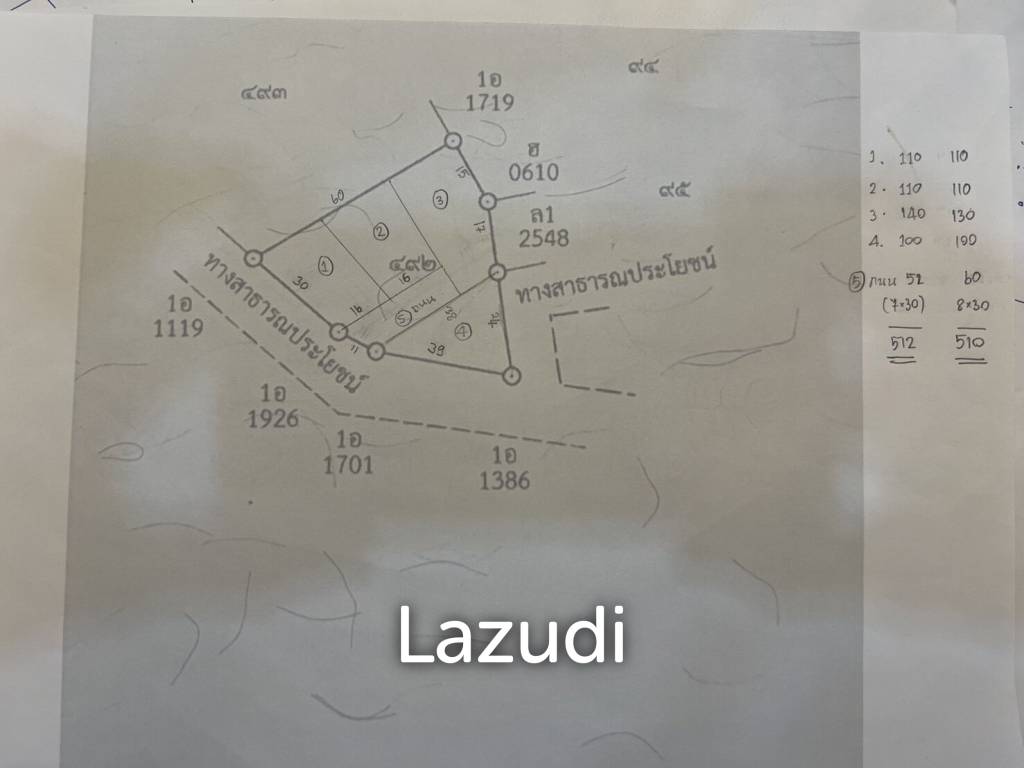 รูป 2,044 SQ.M. Beautiful Land Plot in Huay Yai - รูปที่ 4/4