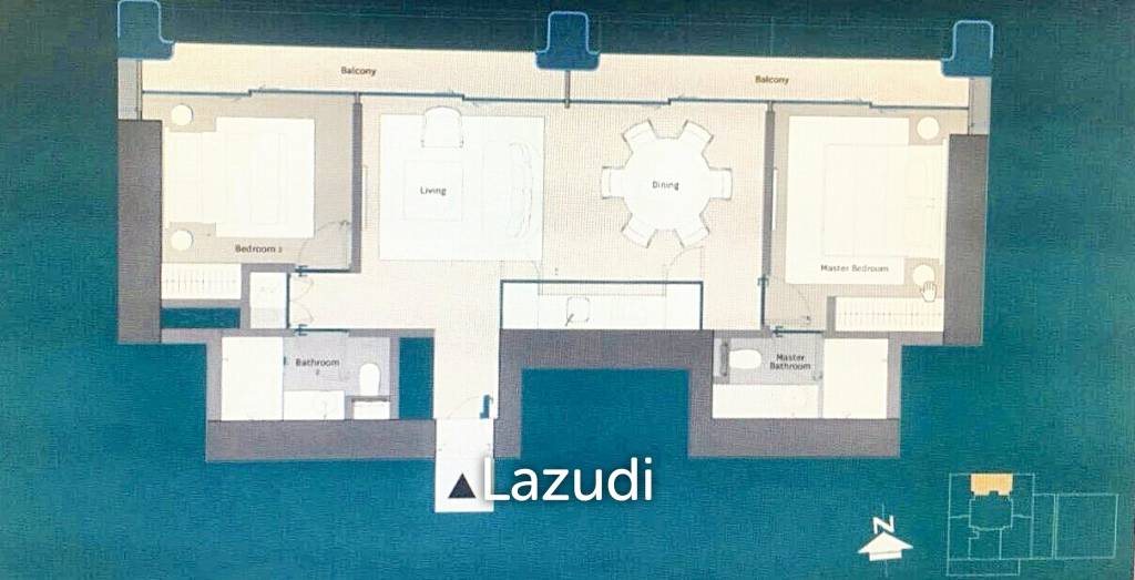รูป 2 Bedrooms 2 Bathrooms 80 SQ.M Nimit Langsuan - รูปที่ 3/3