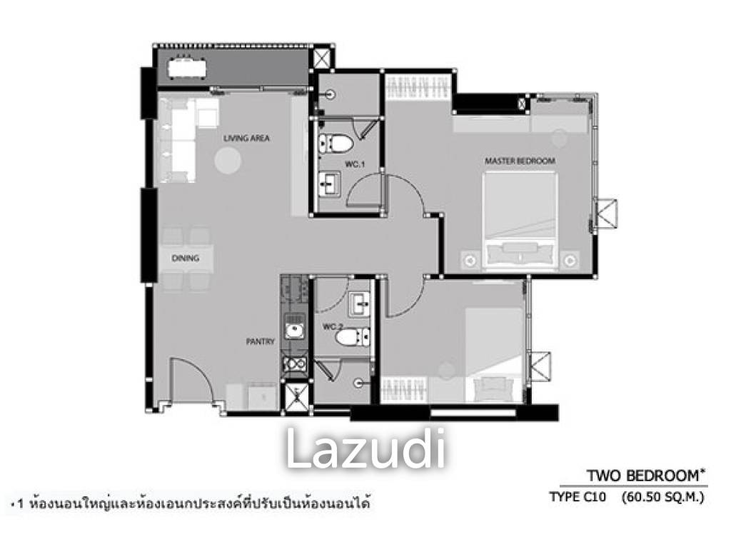 รูป 60.58 Sqm 2 Bed 2 Bath Condo for Sale - Rhythm Sathorn - Narathiwas - รูปที่ 25/26