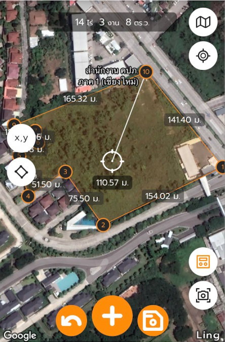 รูป ขายที่ดิน 14 ไร่! ติดสำนักงานคปภ. เชียงใหม่ ทำเลดีมาก ติดถนนใหญ่ ตรงข้ามวงแหวนศูนย์ราชการ - รูปที่ 4/4