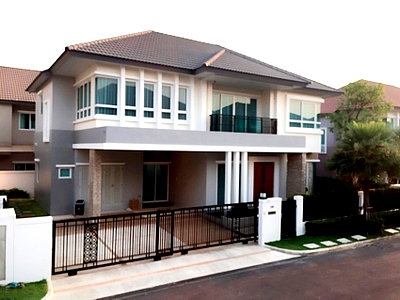 บ้านเดี่ยวให้เช่า : Call : 061-546-3294 โครงการ แกรนด์ บางกอก บูเลอวาร์ด พระราม 9-ศรีนครินทร์ บ้านเดี่ยวสุดหรู 75 ตารางวา 4 ห้องนอน 4 ห้องน้ำ ตกแต่งครบ