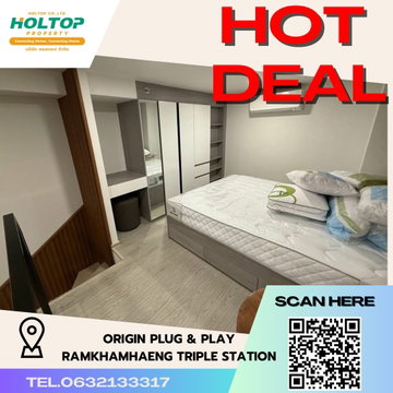#R3981 Condo for rent Origin Plug & Play Ramkhamhaeng Triple Station