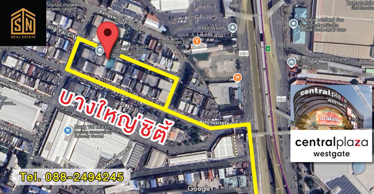 รูป ขายอาคารพาณิชย์ บางใหญ่ซิตี้ 2 คูหา 5 ชั้นพร้อมอยู่ - รูปที่ 9/26