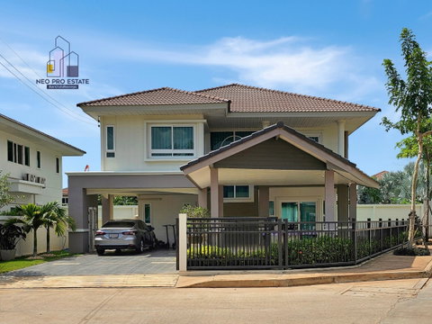 Single house, fully furnished, ready to move in, area 98.5 square wah, 4 bedrooms, 4 bathrooms, 1 minute from Khon Kaen Airport