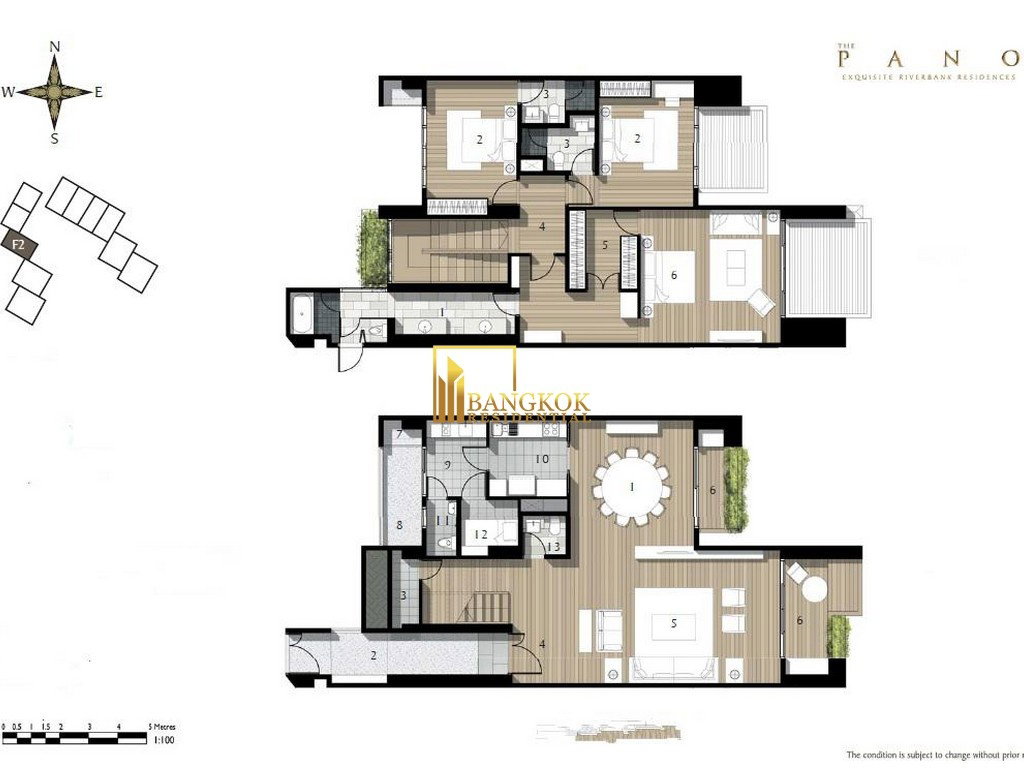 รูป The Pano - 3 Bedroom Duplex Condo For Rent - BR11003CD - รูปที่ 27/53