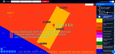Land for sale Sripatum University :  ✅Land for sale 8 rai Filled, orange area, width 65 m., Chaeng Watthana Road Anusawari Subdistrict, Bang Khen District, Bangkok   