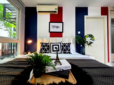 Condos for sale : SF110 For sale, Murraya Place, Lat Phrao 27, stylish, shady, corner room, not attached to anyone