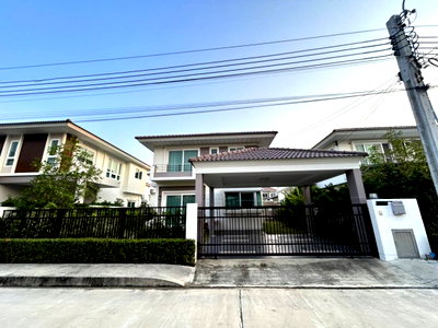 Houses for rent Phra Samut Jadee Samut Prakarn : 2-storey detached house for rent 23,000baht, Supalai Pride Village, Pracha Uthit, with furniture, ready to move in
