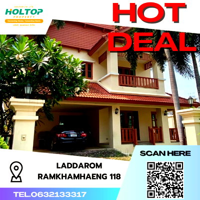 Houses for rent TRIAMUDOMSUKSANIMKLAO SCHOOL : #S3765 For Rent Laddarom Ramkhamhaeng 118