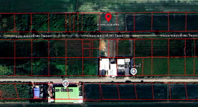 Land for sale : 1 Rai of Vacant Land for Sale in Soi Khlong Ha Tawan Ok, Khlong Luang, Pathum Thani