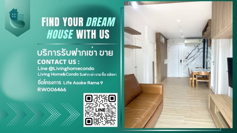 Hot Rental Alert! ✨ For Rent Life Asoke Rama 9, ห้องสวยบิ้วอิน เฟอร์ครบ 🛋️ พร้อมอยู่ : LH-RW006466