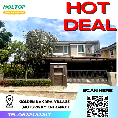 บ้านเดี่ยวให้เช่า : #R4358 ให้เช่าบ้าน Golden Nakara Village (Motorway Entrance)