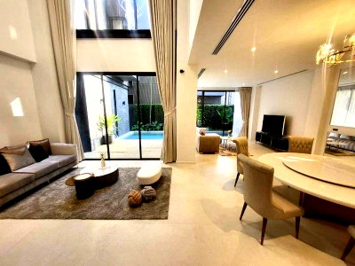 บ้านเดี่ยวให้เช่า : LTHC12572 – House FOR RENT at Bugaan Rama 9 Size 73 SQ.W 522 SQ.M 4 Beds 5 Baths Near MRT Rama 9 Station ONLY 390K/Month