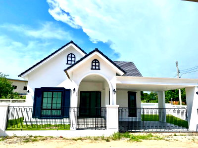 บ้านเดี่ยว วิทยาลัยเทคโนโลยีศรีราชา : ขายบ้านเดี่ยวชั้นเดียว โครงการ แสนปิติ แหลมฉบัง ศรีราชา ชลบุรี 