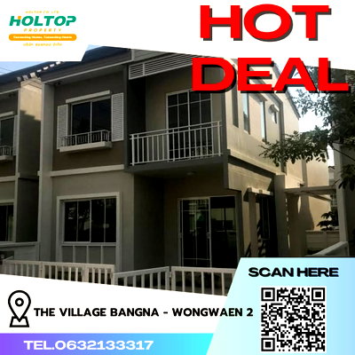 เช่าทาวน์โฮม สมุทรปราการ : #R4382  ให้เช่าบ้าน The Village Bangna - Wongwaen 2