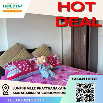 #R4470  ให้เช่าคอนโด Lumpini Ville Phatthanakan-Srinagarindra Condominium