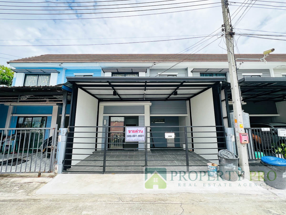 รูป ขาย บ้าน พฤกษา 66 ทาวน์เฮาส์ 2 ชั้น แบบ 3 ห้องนอน ขนาด 18 ตรว 92 ตรม รีโนเวทใหม่ ใกล้ รังสิต นวนคร คลองหลวง ตลาดไท : EL25S-007 - รูปที่ 1/18
