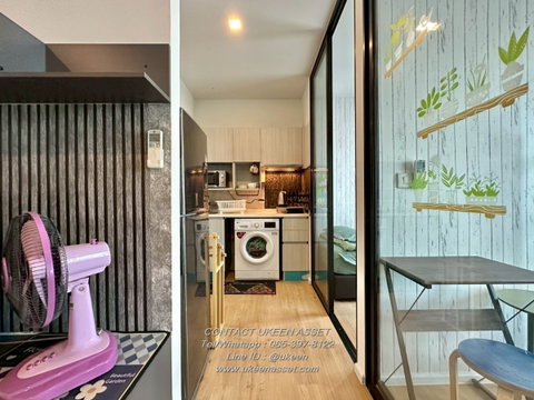 UK01-225 For rent Notting Hill Sriracha Condo : 2 bedrooms, 34 sq m., suitable for students, can walk to the university, Price 12,000 baht/month
