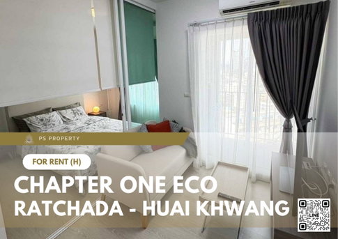 For rent 📍 Chapter One Eco Ratchada - Huai Khwang 📍 Fully furnished and equipped with electrical appliances, near MRT Huai Khwang